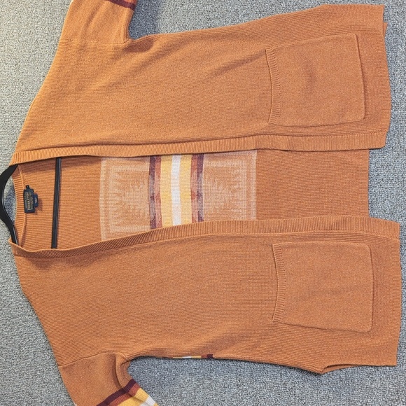 Pendleton Sierra Springs Aztec Southwest Cardigan Cotton Open Sweater Size Large - Picture 7 of 12